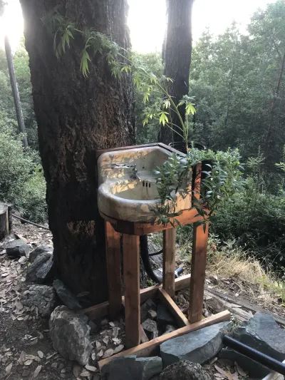 Rustic outdoor sink